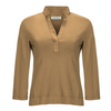 Rosso35 Cafe Cotton 3/4 Sleeve Fitted Collared Top Timeless Martha's Vineyard 