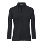 Rosso35 Cotton 3/4 Sleeve Fitted Collared Top Timeless Martha's Vineyard 