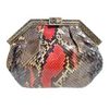 Vintage Python Bag - Red + Grey