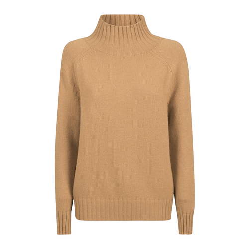 Purotatto Mock Neck Cashmere Sweater - Soft Camel Timeless Martha's Vineyard 