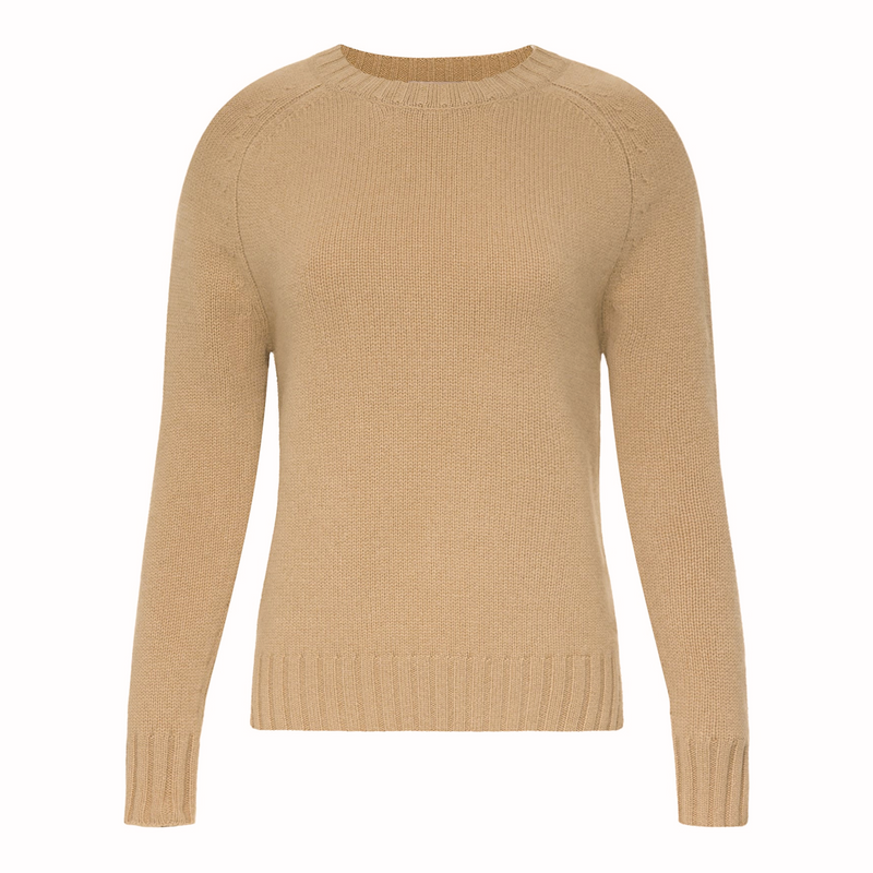 Purotatto Cashmere Crewneck Sweater Soft Camel Timeless Martha's Vineyard 