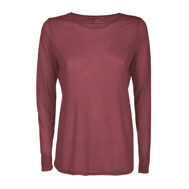 Purotatto Long Sleeve Milk Crew Neck Top - Timeless Martha's Vineyard