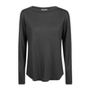 Boat Neck Long Sleeve Tee with Back Pleat - More Colors