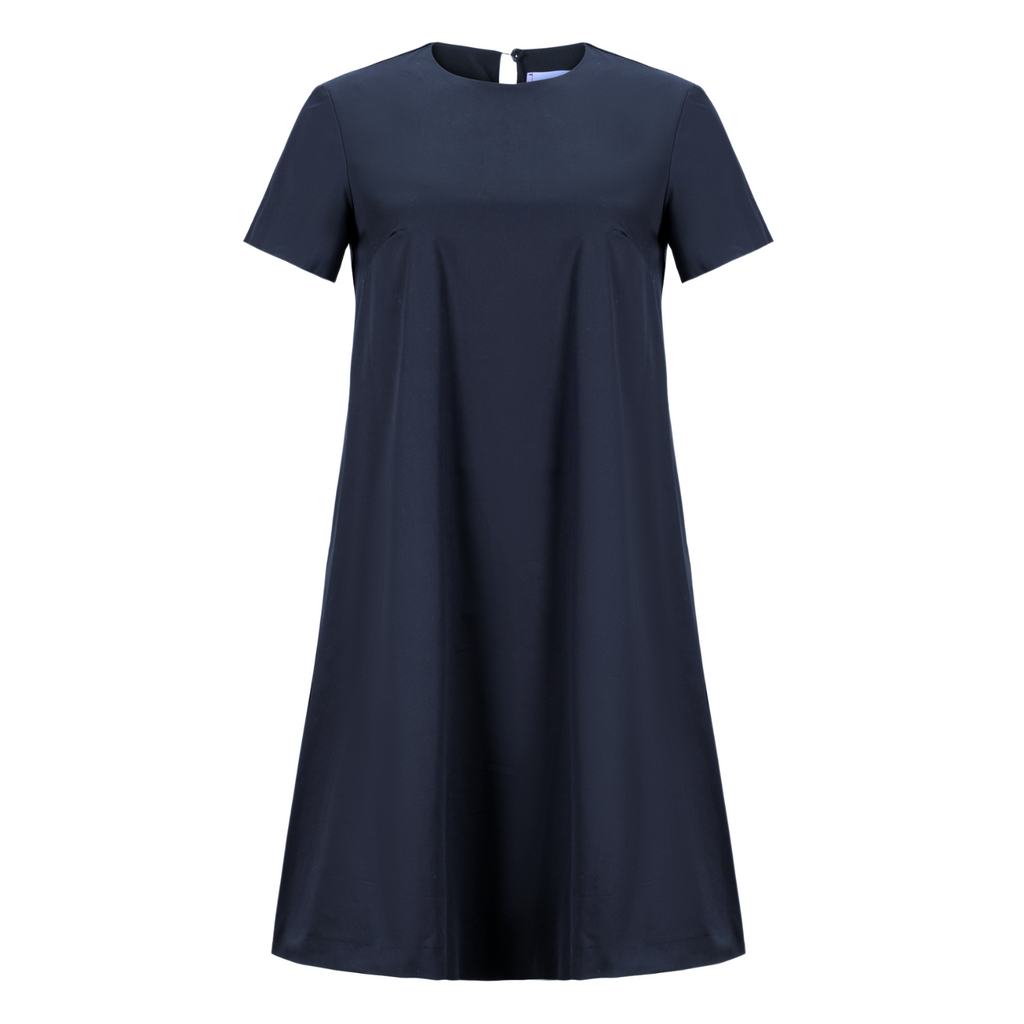 Anna Maria Paletti Deep Navy A-line Short Sleeve Dress – Timeless