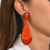 Zola Resin Drop Clip Earring - Golden