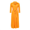 Natan Alma Orange Belted Maxi Shirt Dress Timeless Martha's Vineyard 