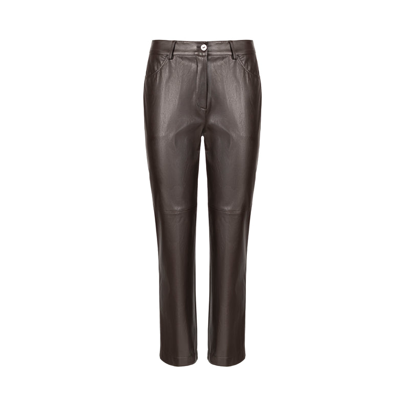 Purotatto Boot-Cut Leather Trousers - More Colors Timeless Martha's Vineyard