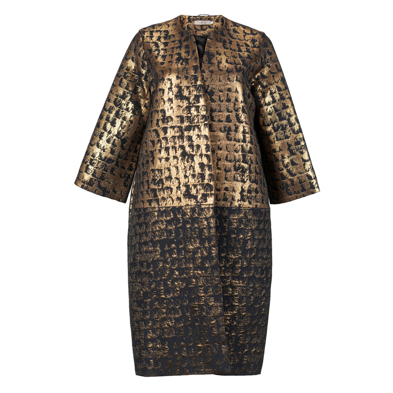 And Tate Black and Gold Two Tone Evening Coat Timeless Martha's Vineyard 