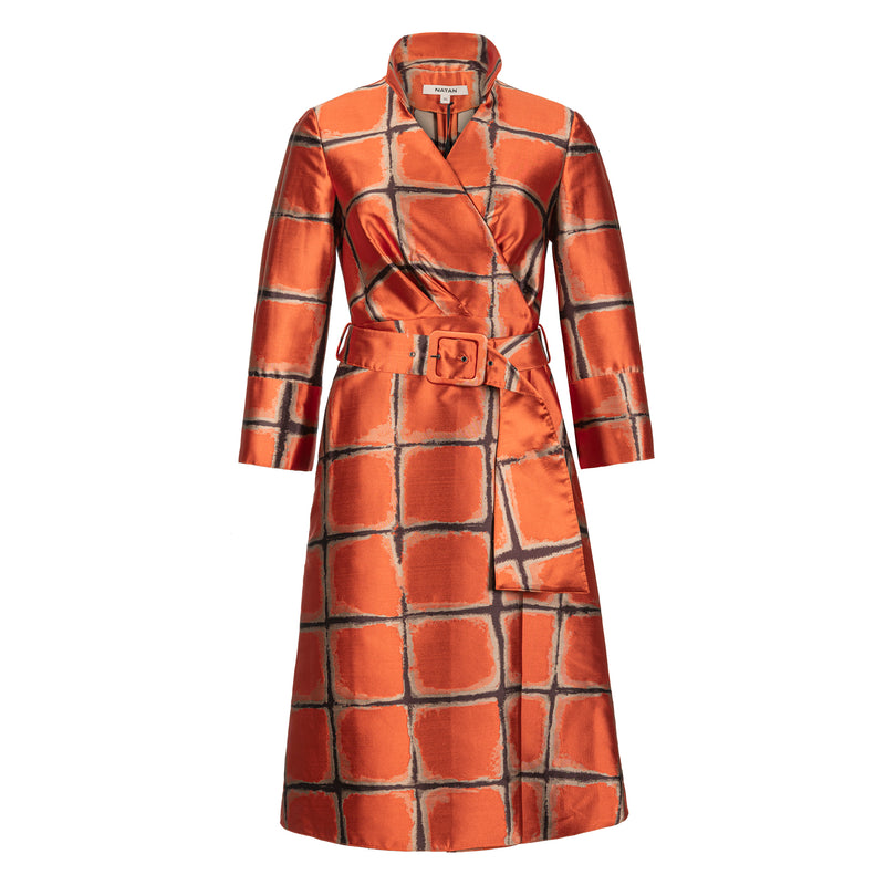 Natan Belted Orange Benita Dress Timeless Martha's Vineyard 