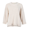 La Fée Parisienne Chunky Knit Pearl White Silk Sweater Timeless Martha's Vineyard 