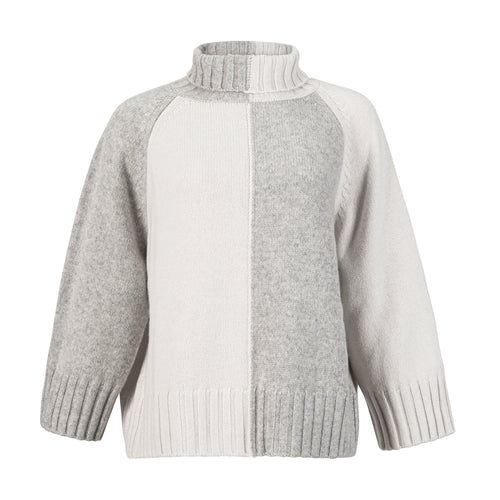 La Fée Parisienne Color Block Grey Pearl White Sweater Timeless Martha's Vineyard 