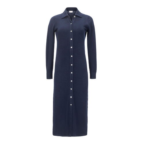 Douxdimanche Agapi Button Down Sweater Dress - Navy Timeless Martha's Vineyard
