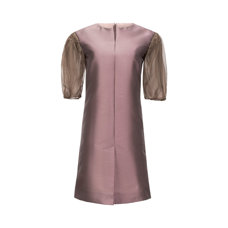 Margareth & Moi Puff Tule Sleeve Dress - Plum Timeless Martha's Vineyard