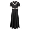 Purotatto Belted Summer Dress - Black Tiimeless Martha's Vineyard