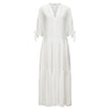 Rosso35 Tiered Linen Dress - Ivory Timeless Martha's Vineyard