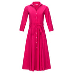 Rosso35 Belted Shirt Dress - Fuchsia Timeless Martha's Vineyard