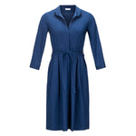 Rosso35 Elbow Sleeve Dress - Navy Timeless Martha's Vineyard