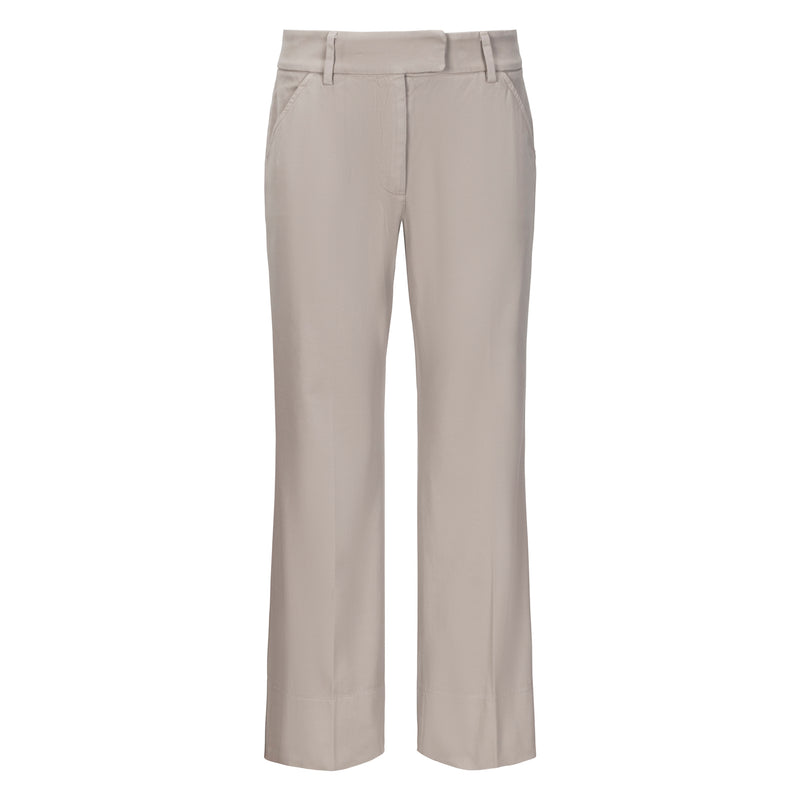 True Royal Giada Cotton Trouser - Taupe Timeless Martha's Vineyard