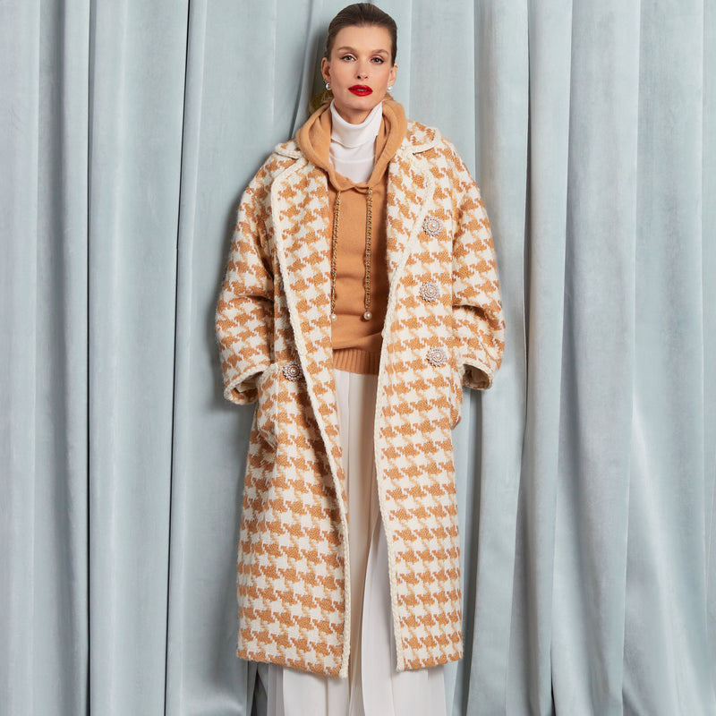 Edward Achour Iconic Camel Beige Coat Timeless Martha's Vineyard 