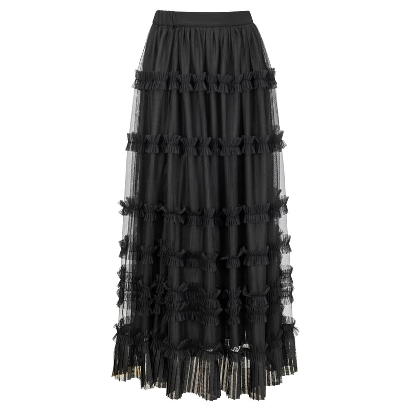 Edward Achour Maxi Layered Tulle Skirt Timeless Martha's Vineyard