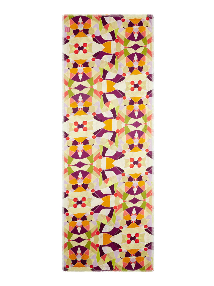 Franco Ferrari Silk Double Sided Elephant Print Scarf Timeless Martha's Vineyard 