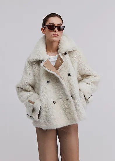 Utzon Lacon Shearling Reversible Jacket Timeless Martha's Vineyard 