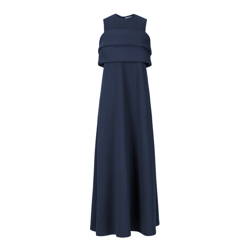 Natan Boheme Winter Weight Maxi Dress Navy Timeless Martha's Vineyard 