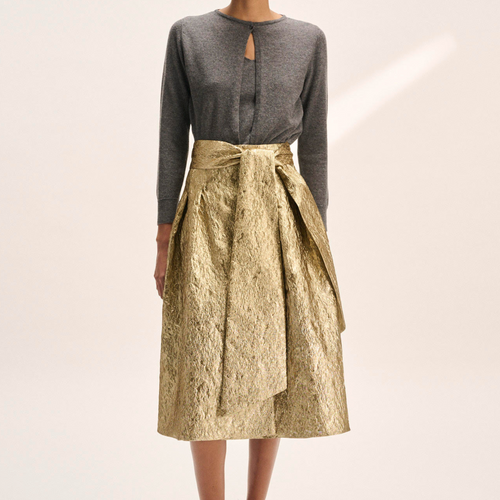 Natan Gold Drima Belted Midi Skirt Timeless Martha's Vineyard 