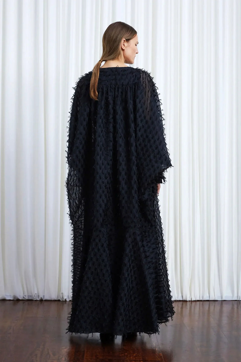 Comfort Found Gown - Black Organza Fringe