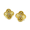 Exclusively Ours Clover Center Clover Shape Vermeil Earrings Timeless Martha's Vineyard