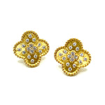 Exclusively Ours Clover Center Clover Shape Vermeil Earrings Timeless Martha's Vineyard