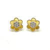 Gold Six Petal Flower Stud Earrings Timeless Martha's Vineyard 
