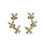 Triple Butterfly Dangle Earrings - Gold Timeless Martha's Vineyard