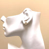 Clover Shape CZ Stud Earrings - Gold