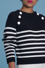 Maison Common Striped Sailors Sweater - Navy + White Timeless Martha's Vineyard 