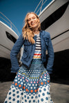 Maison Common Navy Cotton Tweed Jacket Timeless Martha's Vineyard 