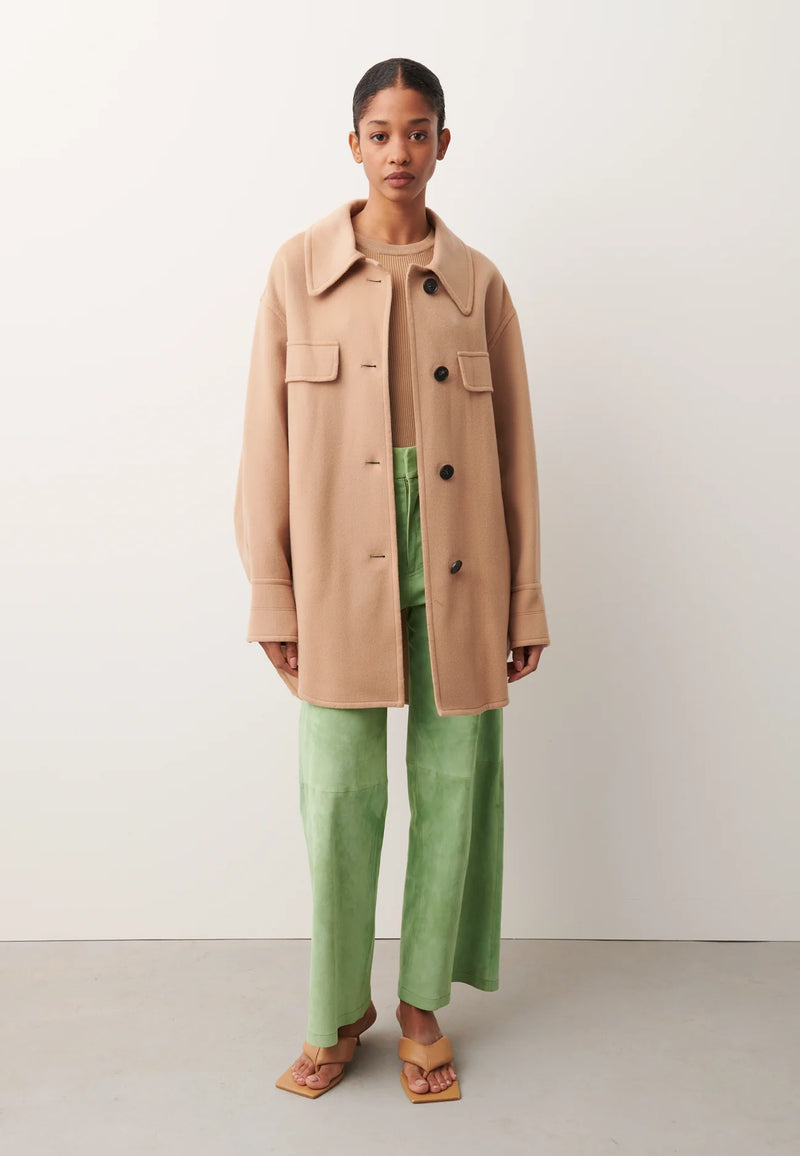 Arma Isabeau Camel Wool Shirt Coat – Timeless Arma Isabeau Camel Wool Shirt Coat – Timeless