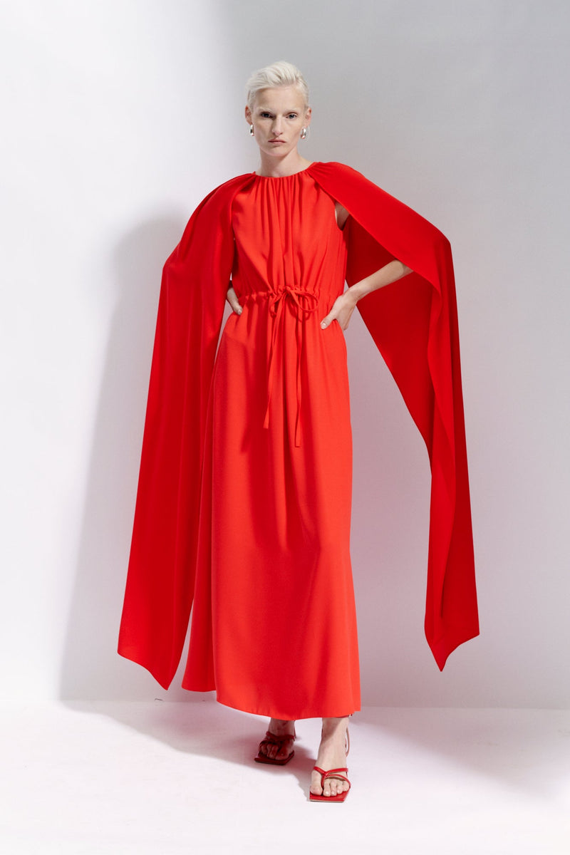Natan Rouge Citrus Maxi Cape Dress Timeless Martha's Vineyard 