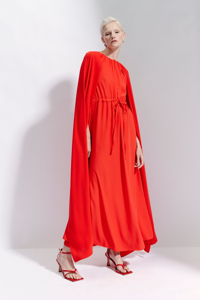 Natan Rouge Citrus Maxi Cape Dress Timeless Martha's Vineyard 