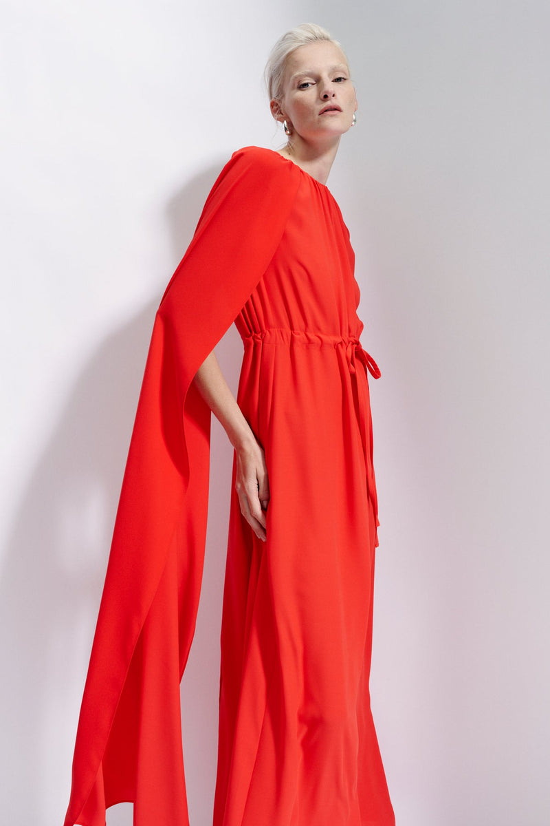 Natan Rouge Citrus Maxi Cape Dress Timeless Martha's Vineyard 