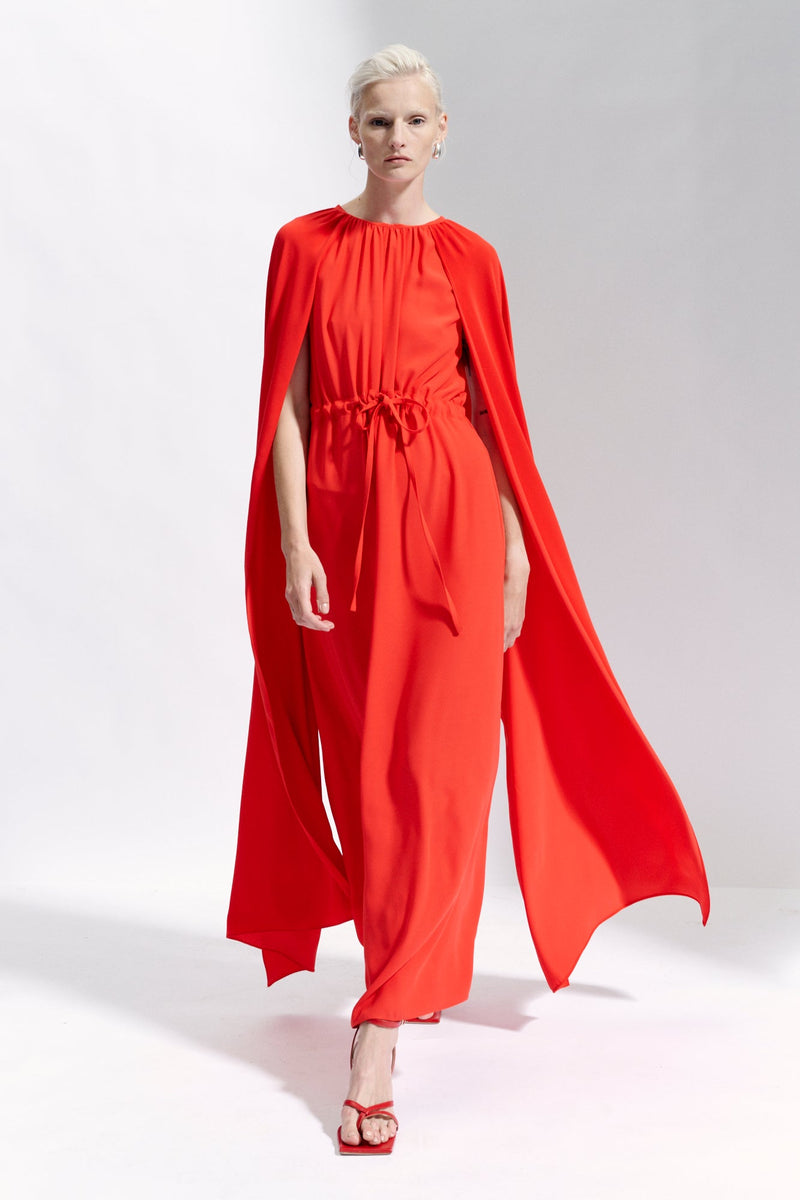 Natan Rouge Citrus Maxi Cape Dress Timeless Martha's Vineyard 