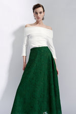 Natan Liv Off The Shoulder Stretchy Knit Top Off White Timeless Martha's Vineyard 