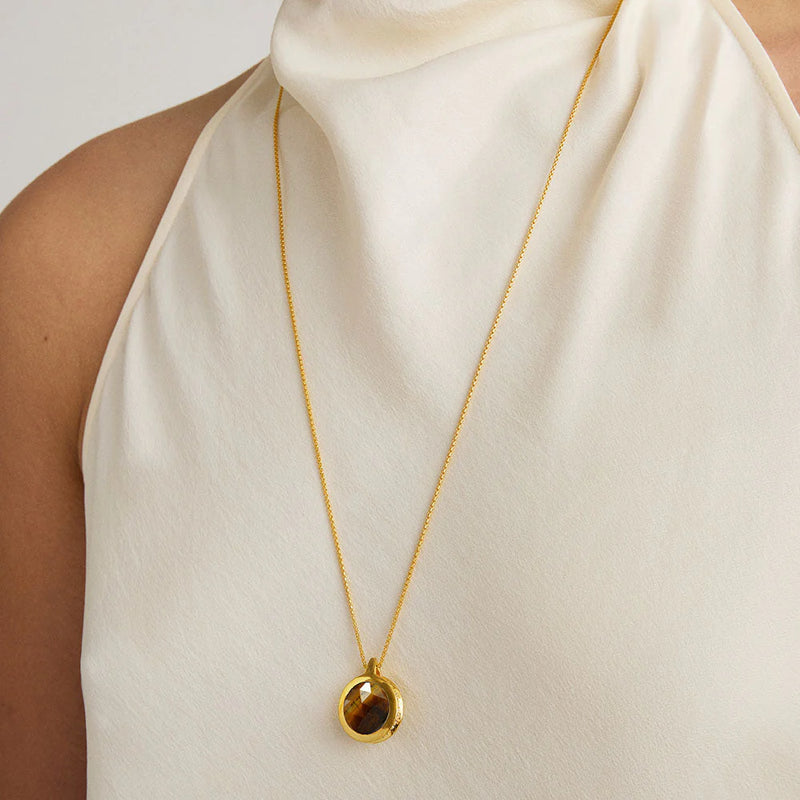 Dean Davidson Lamu Pendant Tigers Eye Black Onyx Timeless Martha's Vineyard 