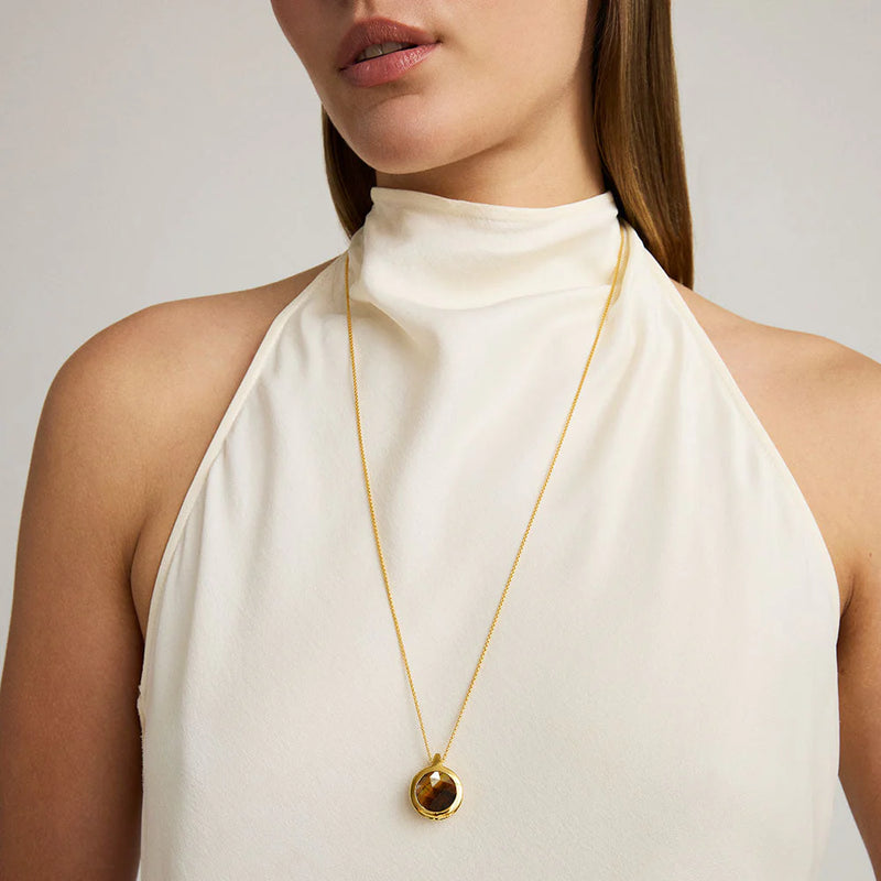 Dean Davidson Lamu Pendant Tigers Eye Black Onyx Timeless Martha's Vineyard 