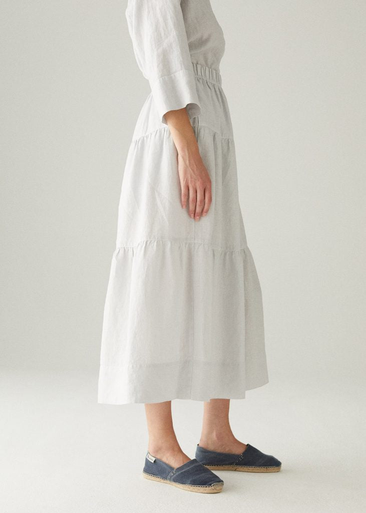 Rosso35 Tired Linen Skirt Timeless Martha's Vineyard
