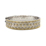 Diamond-Pattern Two-tone Bangle Bracelet Timeless Martha's Vineyard