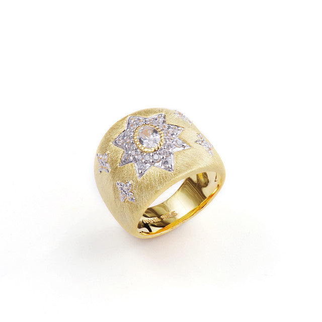 Star Pattern Vermeil Ring Timeless Martha's Vineyard