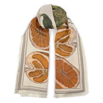Large Silk Rectangle Scarf Oranges + Lemons Zest Timeless Martha's Vineyard 