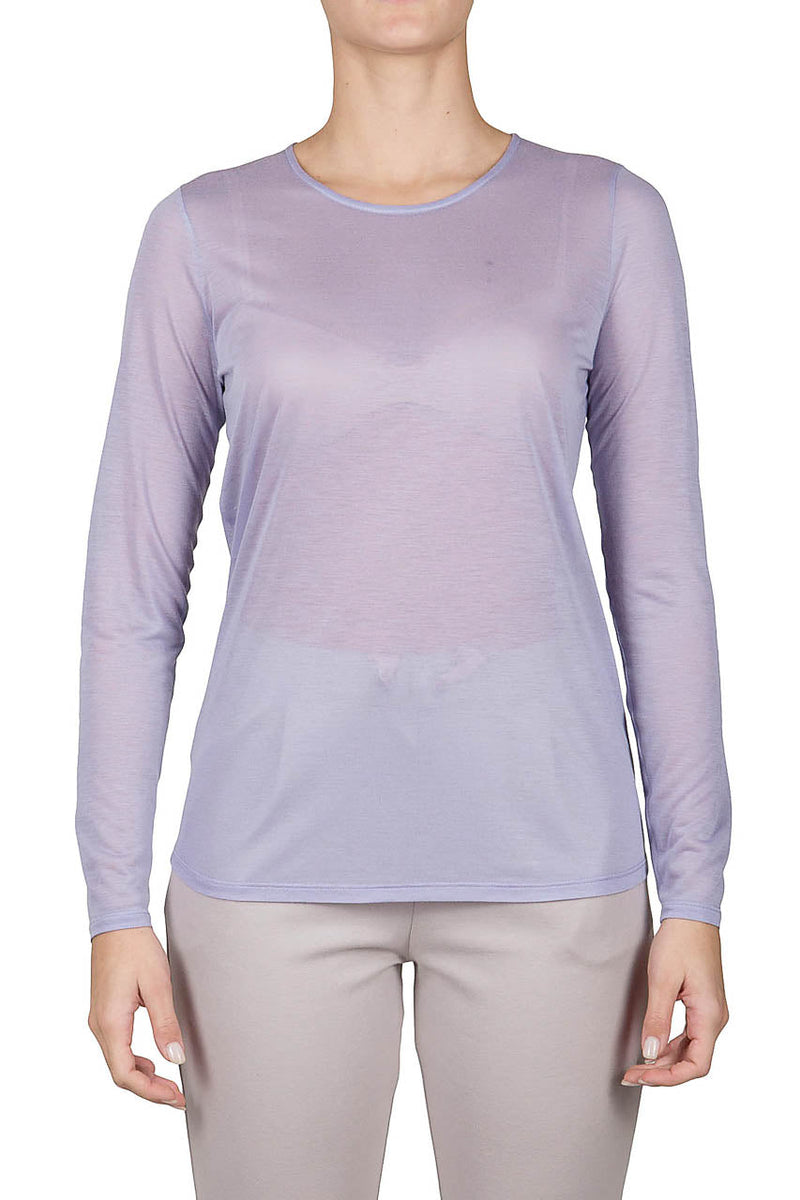 Purotatto Long Sleeve Milk Crew Neck Top - Timeless Martha's Vineyard