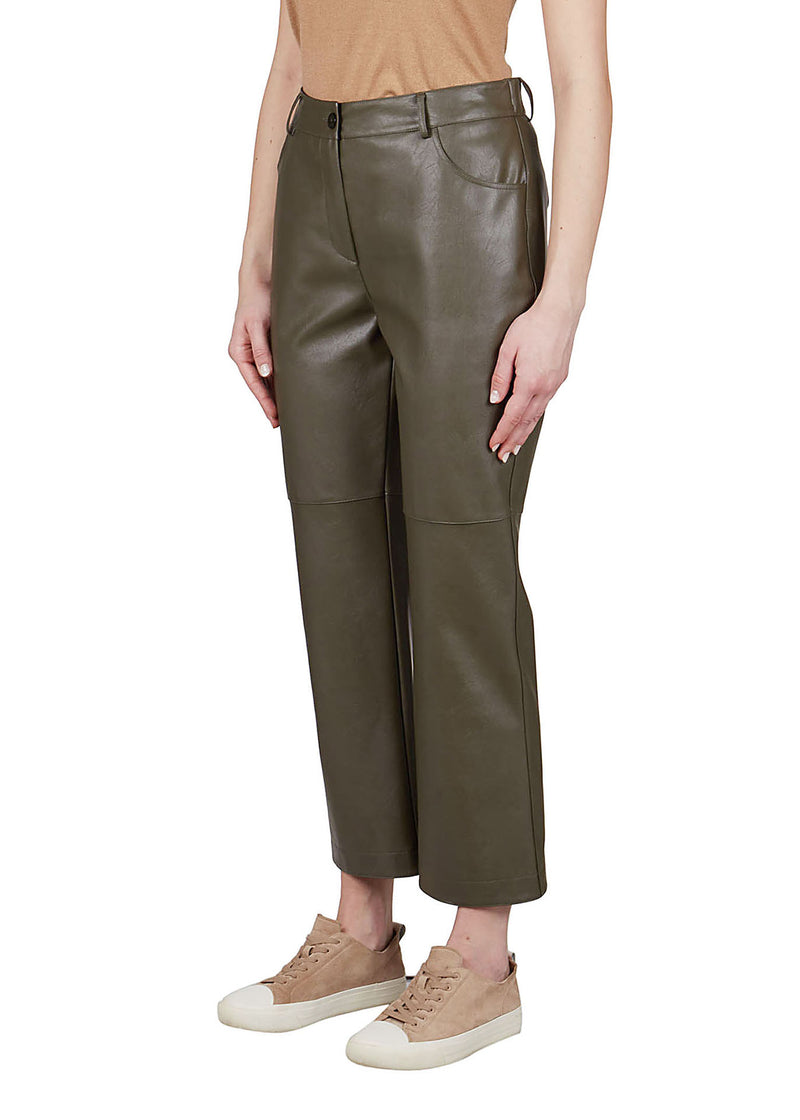 Purotatto Boot-Cut Leather Trousers - More Colors Timeless Martha's Vineyard